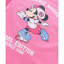 Babyhug Full Sleeves Tee Minnie Mouse Print - Light Pink