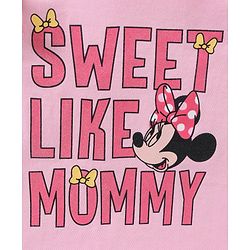 Babyhug Cotton Knit Full Sleeves Tee with Minnie and Text Print - Pink