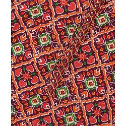 Babyhug 100% Cambric Full Sleeve Printed Kurta With Solid Dhoti Set - Rust & Green