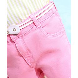 Babyhug Mid Thigh Shorts Solid Color - Pink