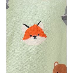 Babyhug Cotton Woven Full Sleeves Shirt With Inner Tee Bear Face - Green