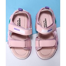 Cute Walk by Babyhug Velcro Sandals - Pink