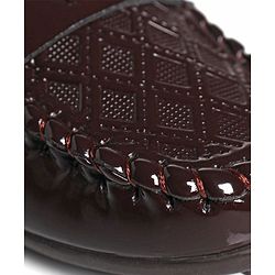 Cute Walk by Babyhug Slip On Party Shoes - Brown