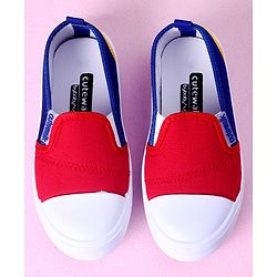 Cute Walk by Babyhug Slip On Casual Shoes Color Block - Red