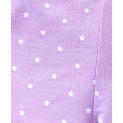 Babyhug Cotton Knit Mid Thigh Length Shorts Star Pattern - Lavender
