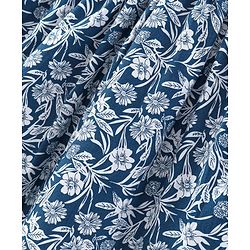 Babyhug 100 % Cotton Frill Sleeves Frock Floral Print - Navy Blue