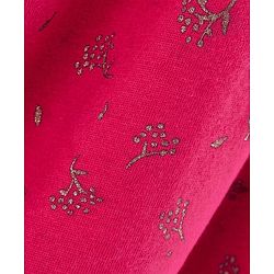 Babyhug 100%Cotton Full Sleeves Frock Floral Print - Fuchsia