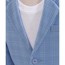 Babyhug Full Sleeves Checked Party Suit - Blue