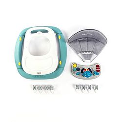 Babyhug Rejoice Musical Baby Walker Cum Rocker Function With Adjustable Height - Green White (Toys color may vary)