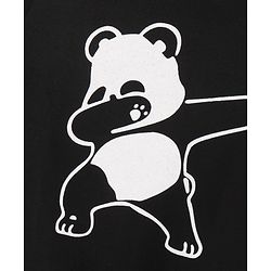 Babyhug Full Sleeves Cotton Sweatshirts Panda Print - Black