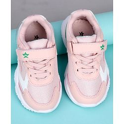 Cute Walk by Babyhug Sports Shoes With Velcro Closure Solid - Pink Green
