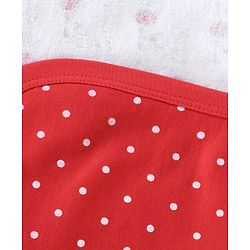 Babyhug Knit Terry Towels And Cartoon Print Pack Of 2 - Red