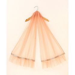 Babyhug Sleeveless Choli & Lehenga Set with Dupatta Zari Work & Golden Border Embroidered- Coral