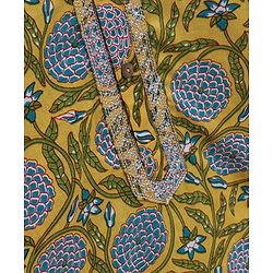 Babyhug Full Sleeves Kurta & Dhoti Set Floral Print - Yellow Green