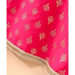 Babyhug Sleeveless Kurta and Salwar set with Dupatta Embroidered - Fuschia