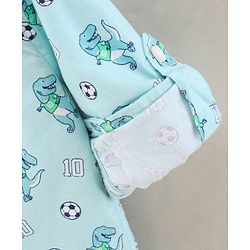 Babyhug Full Sleeve Regular Collar Shirt Oxford Printed - Blue