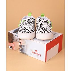 Cute Walk by Babyhug Casual Shoes With Velcro Closure - White