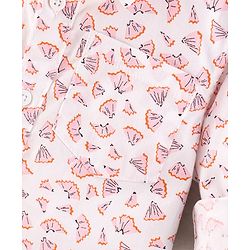 Babyhug Full Sleeves Cotton Shirt with Pencil Shavings Print - White