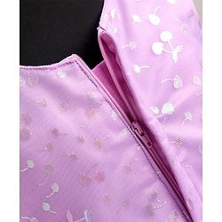 Babyhug Sleeveless Foil Printed Party Wear Frock - Lavender