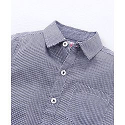 Babyhug Full Sleeves Shirt & Trousers Set Checks Print- Navy Black