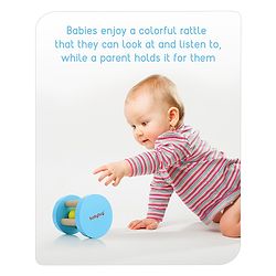 Babyhug Wooden Rolling Rattle Toy - Multicolour