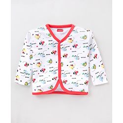 Babyhug Clothing Gift Set Car Theme Red & White - Pack of 5