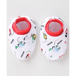 Babyhug Clothing Gift Set Car Theme Red & White - Pack of 5