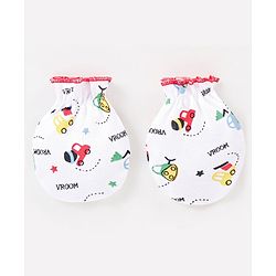 Babyhug Clothing Gift Set Car Theme Red & White - Pack of 5