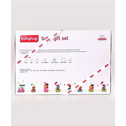 Babyhug 100% Cotton Clothing Gift Set Butterfly Theme Red & White - Pack of 8