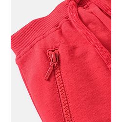 Babyhug Full Length Cotton Solid Colour Lounge Pant - Red