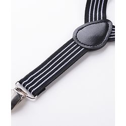 Babyhug Bow and Suspender Set Rainbow Stripes - Black