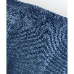 Babyhug Cotton Full Length Denim Jeans with Belt Washed Solid Colour - Blue