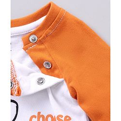 Babyhug Full Sleeves T-shirt Winnie the Pooh Print - Orange White