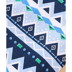 Babyhug Cotton Knit Full Sleeves Night Suit With Bear Print - Light Blue