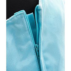 Babyhug Sleeveless Party Wear Frock with Sequins and Corsage - Light Blue
