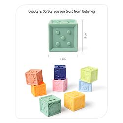 Babyhug Bath In Style Squeeze Building Blocks Set Pack of 8 - Multicolour