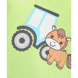 Babyhug 100% Cotton Vests Vehicle Print Pack of 3 - Multicolour