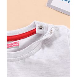 Babyhug Cotton Half Sleeves T-Shirt Bear Print - Melange