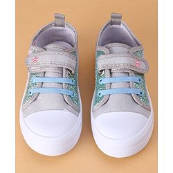 Cute Walk by Babyhug Casual Shoes With Velcro Closure - Silver