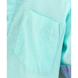 Babyhug Cotton Full Sleeves Kurta Style Shirt - Mint