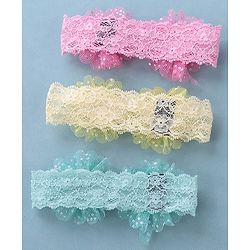 Babyhug Free Size Headbands with Bow Applique Pearl Embellished Pack of 3 - Pink Yellow & Blue