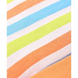 Babyhug 100% Cotton Tie Knot Stripped Cap Multicolour - Diameter 10.5 Cm