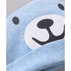 Babyhug Tie Knot Cap Dog Face Print Blue - Diameter 16 cm