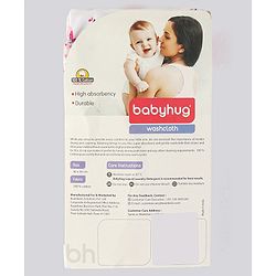 Babyhug 100% Cotton Wash Cloth Pack of 8 - Multicolor