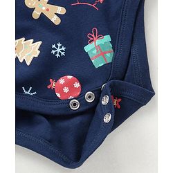 Babyhug 100% Cotton Full Sleeves Onesies Christmas Theme & Text Print - Pack of 2