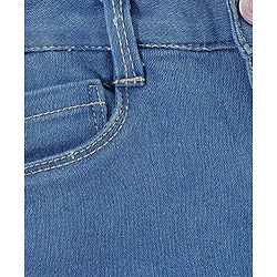 Babyhug Cotton Full Length Denim Jeans - Dark Blue