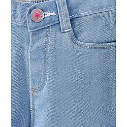 Babyhug Cotton Full Length Denim Jeans - Light Blue
