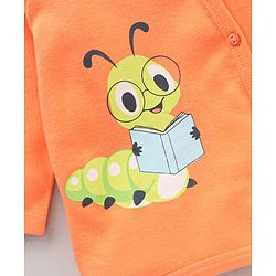 Babyhug 100% Cotton Knit Full Sleeves Vests Striped & Caterpillar Print Pack of 3 - Multicolour