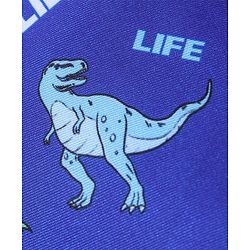 Babyhug Half Sleeves Legged Swimsuit Dino Print - Blue