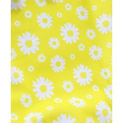 Babyhug Sleeveless V Cut Swimsuit Flower Print - Yellow